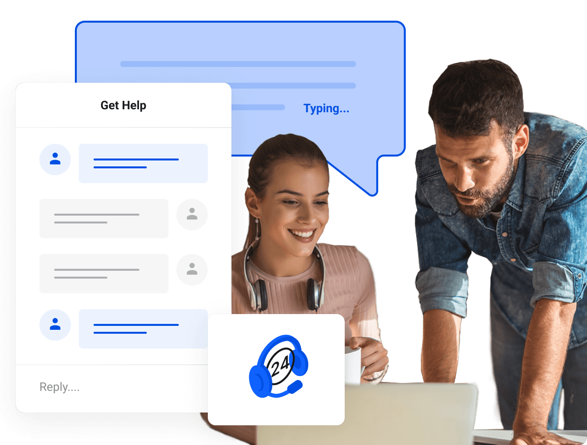 Hébergement web, Email, Nom de domaine et site internet - Notre équipe technique est disponible pour vous aider 24h/24, 7j/7.